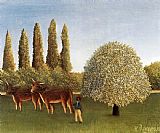 Henri Rousseau Canvas Paintings - The Pasture